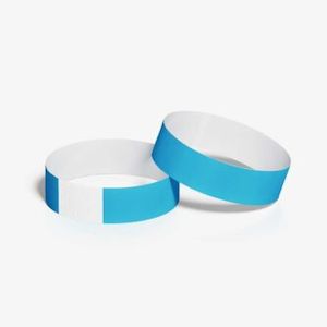 Wristbands: Wrist Bands 25mm 40pk - Light Blue