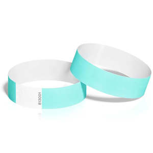 Wristbands: Wrist Bands 25mm 40pk - Aqua