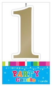 Candle Number 1 Gold