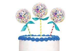 Cake Topper Confetti Balloons