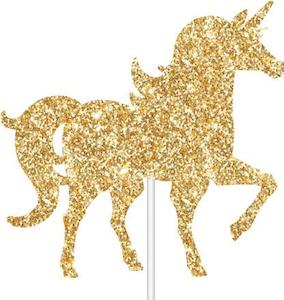 Cake Toppers: Unicorn Cake Topper Gold