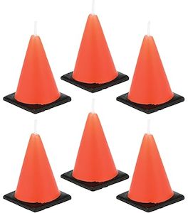 Construction Party Cone Candles