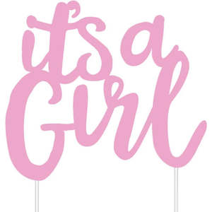 'It's a girl' Cake Topper