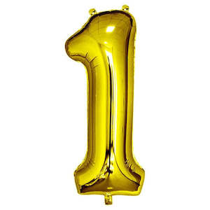 Foil Balloon Number Gold "1"