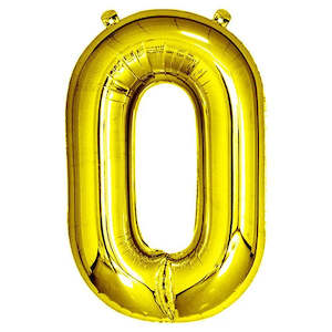 Foil Balloon Number Gold "0"