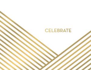 Autograph Book Gold Celebrate