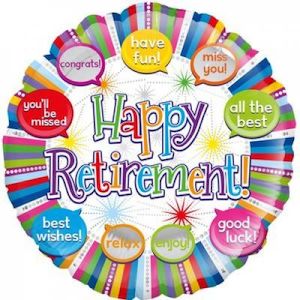 Foil Balloon 18" Happy Retirement - Speech Bubbles