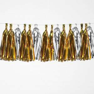 Gold & Silver Tassel Garland - 30 tassels