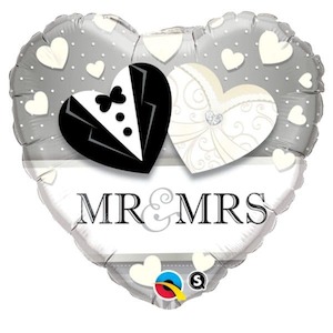 Wedding: Foil Balloon Mr & Mrs