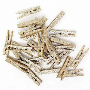 Glitter pegs - Champagne 6pk