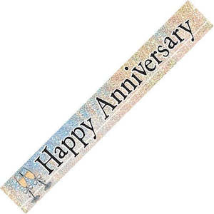 Banner Happy Anniversary Prismatic