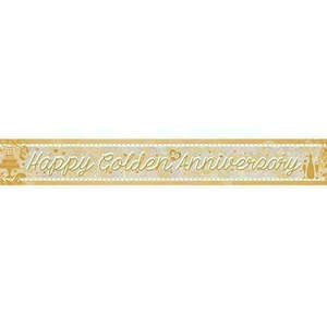 Anniversary: Banner Happy 50th Anniversary Gold