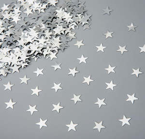Hollywood Awards Night: Scatter Confetti Stars Silver