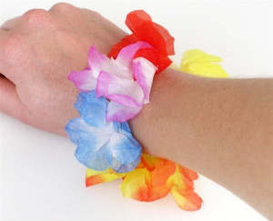 Hawaiian Luau Flower Bracelet 2pk