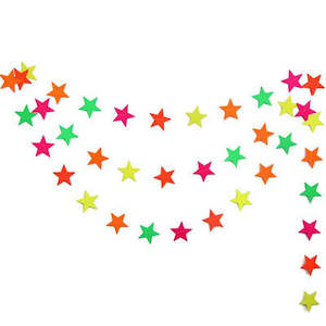 Mini Star Neon Bunting - 3m