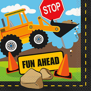 Construction: Construction Party 'Fun Ahead' Napkins 16pk