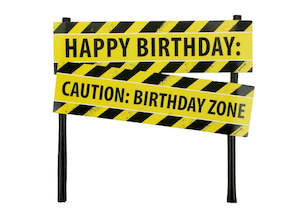 Happy Birthday Construction Cake Topper