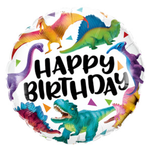 Dinosaur: Foil Balloon 18" Happy Birthday - Dinosaur