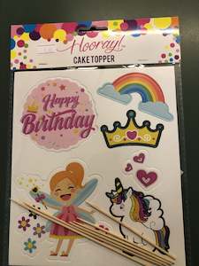Princess: Happy Birthday Fairy Cake Topper
