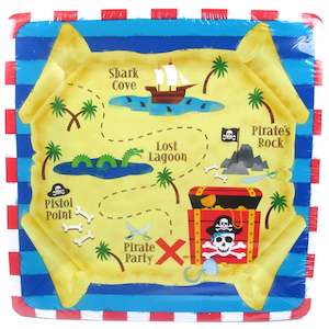 Pirate Party Plates Large Square 8pk