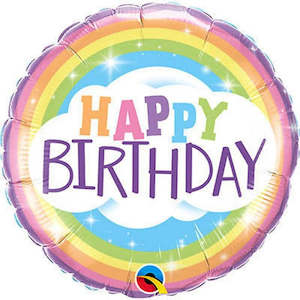 Foil Balloon 18" Happy Birthday - Rainbow