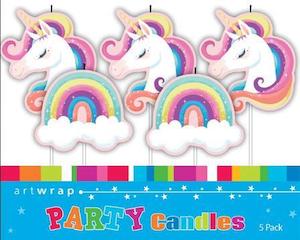 Rainbows: Unicorn Candles 5pk