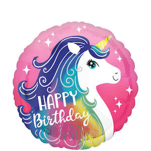 Unicorn: Foil Balloon - Unicorn Happy Birthday