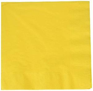 Yellow: Lunch Napkins 20 pack 2 ply Yellow Sunshine