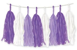 Purple: Tassel Garland Purple - 15 pk