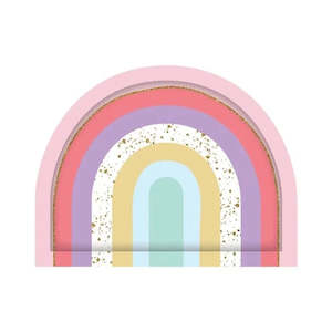 Pastel Rainbow Party Plates - 8pk