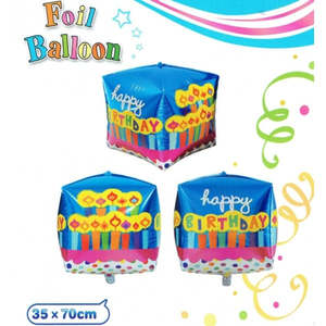 Happy Birthday: Happy Birthday Candles Giant Cube Foil Balloon