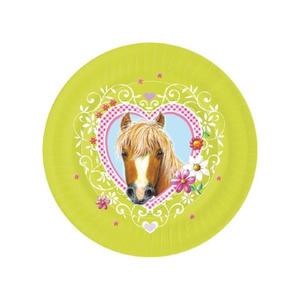 Disposable Plates: Horse Plates Green 22cm (10)