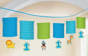 One Wild Boy 1st Birthday Paper Lantern Garland