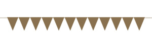 Mini Paper Pennant Banner - Gold