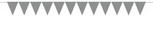 Banners: Silver Mini Paper Pennant Banner
