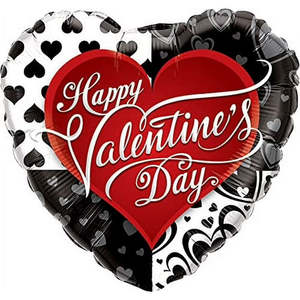 Balloon Foil 18" Happy Valentines Day - Red Heart