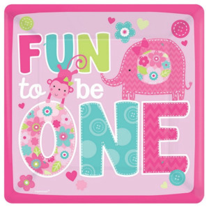 1st Birthday: Fun to be One Paper Plates 10in (8)