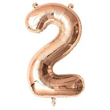 Giant Rose Gold Foil Number Balloon 2