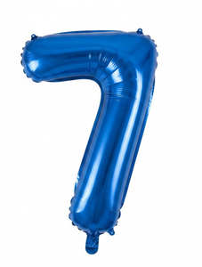 Giant Royal Blue Foil Number Balloon - 7