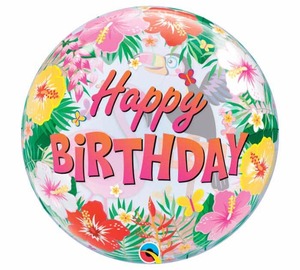 Bubble: Bubble Balloon Happy Birthday Floral