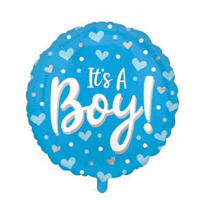 Foil Balloon 18" It's a Boy Hearts