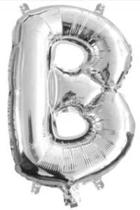 Silver Letter B Mini Foil Balloon