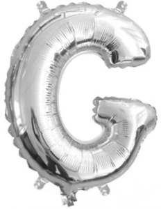 Foil Letter Banners Air Fill Only: Silver Letter G Mini Foil Balloon