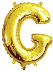 Foil Letter Banners Air Fill Only: Gold Letter G Foil Mini Balloon