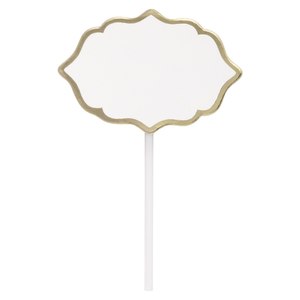 Cocktail Accessories: 20 Charcuterie Picks with Gold Foil Trim 12cm (4.7")