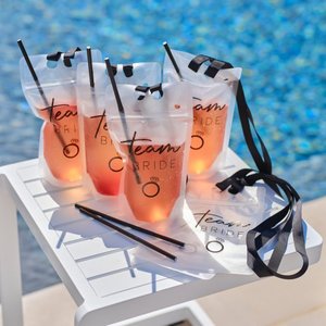Cocktail Accessories: Team Bride Drink Pouches 6pk