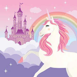 Napkins: Unicorn Rainbow Napkins 20pk