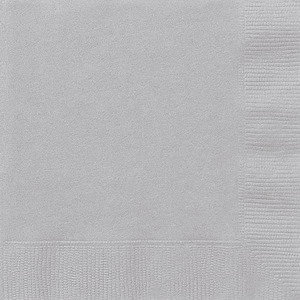 Napkins: Silver Lunch Napkins 20pk