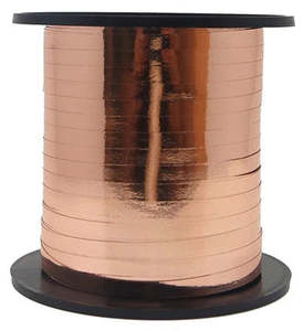 Rose Gold Metallic Curling Ribbon (228.6m)