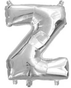 Silver Letter Z Mini Foil Balloon
